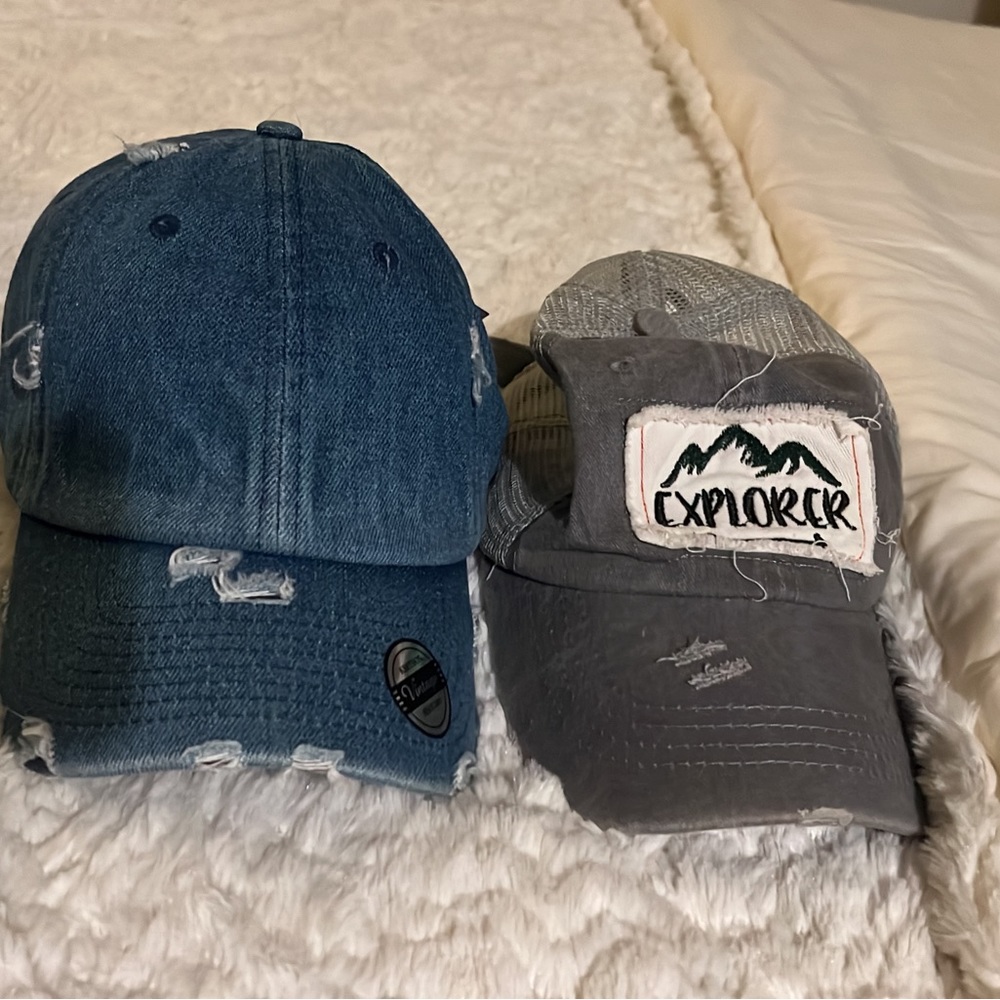 Distressed women’s ball cap